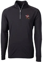 Cutter and Buck Louisville Cardinals Mens Black Adapt Stretch Long Sleeve Qtr Zip Pullover