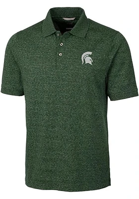 Cutter and Buck Michigan State Spartans Mens Advantage Space Dye Short Sleeve Polo