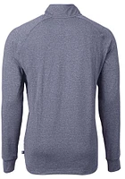 Cutter and Buck Villanova Wildcats Mens Navy Blue Adapt Eco Knit Long Sleeve Qtr Zip Pullover