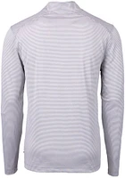 Cutter and Buck Cincinnati Bearcats Mens Grey Virtue Eco Pique Micro Stripe Long Sleeve 1/4 Zip ..