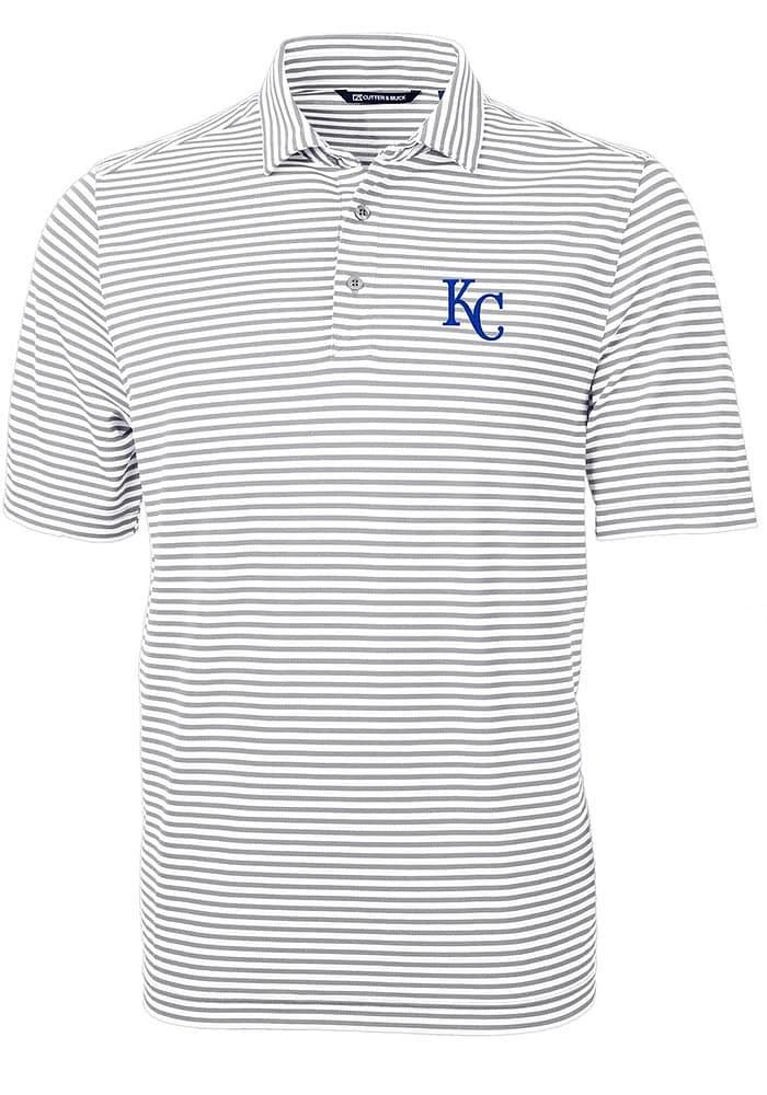 Cutter and Buck Kansas City Royals Mens Grey Virtue Design Short Sleeve Polo