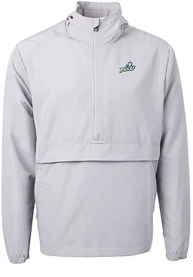 Cutter and Buck Florida Gulf Coast Eagles Mens Grey Charter Eco Pullover Jackets