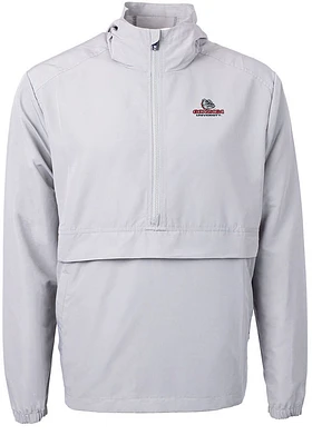 Cutter and Buck Gonzaga Bulldogs Mens Grey Charter Eco Pullover Jackets