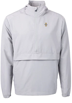 Cutter and Buck Idaho Vandals Mens Grey Charter Eco Pullover Jackets