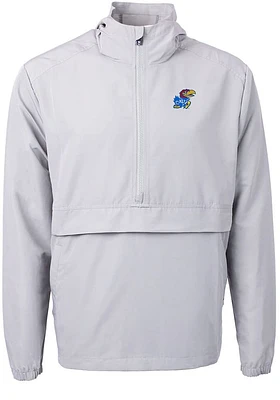Cutter and Buck Kansas Jayhawks Mens Charter Eco Pullover Jackets