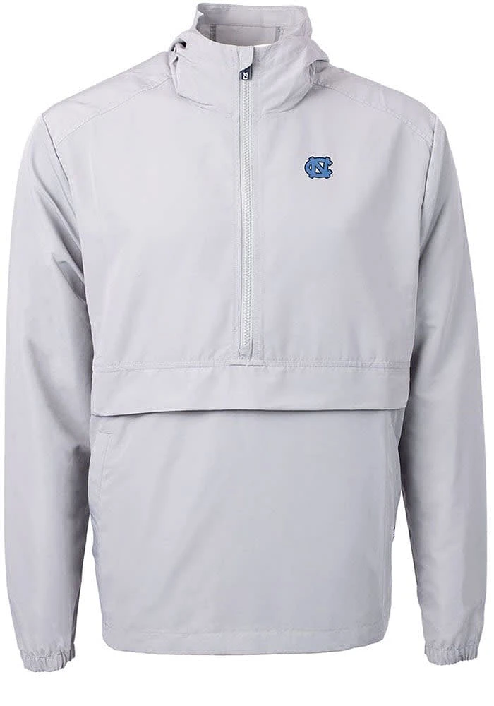 Cutter and Buck North Carolina Tar Heels Mens Grey Charter Eco Pullover Jackets