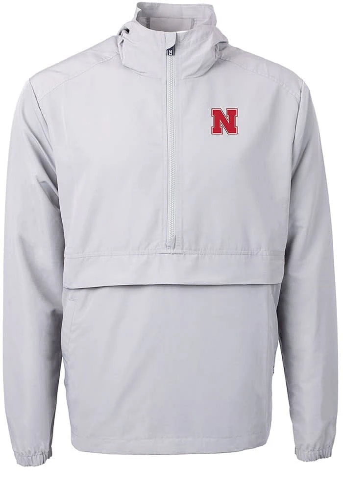 Cutter and Buck Nebraska Cornhuskers Mens Charter Eco Pullover Jackets