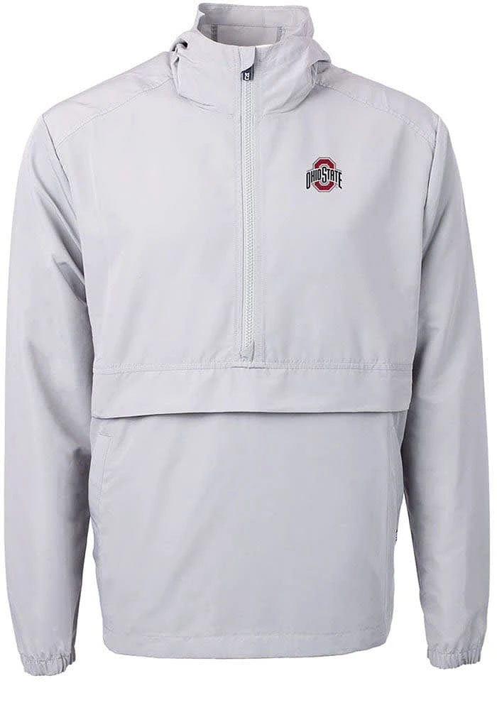Cutter and Buck Ohio State Buckeyes Mens Charter Eco Pullover Jackets