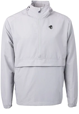 Cutter and Buck Seton Hall Pirates Mens Grey Charter Eco Pullover Jackets