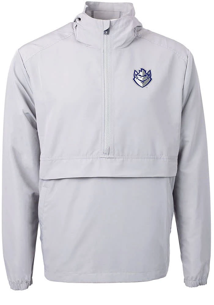 Cutter and Buck Saint Louis Billikens Mens Grey Charter Eco Pullover Jackets