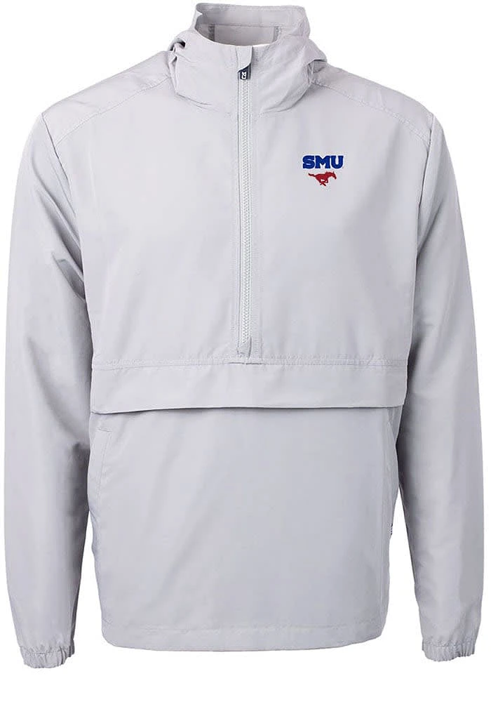 Cutter and Buck SMU Mustangs Mens Charter Eco Pullover Jackets