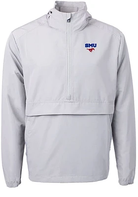 Cutter and Buck SMU Mustangs Mens Charter Eco Pullover Jackets