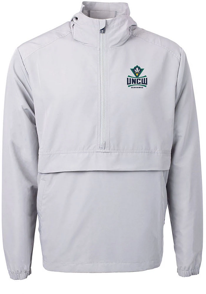 Cutter and Buck UNCW Seahawks Mens Grey Charter Eco Pullover Jackets