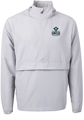 Cutter and Buck UNCW Seahawks Mens Grey Charter Eco Pullover Jackets
