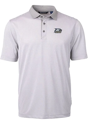 Cutter and Buck Georgia Southern Eagles Mens Grey Virtue Eco Pique Micro Stripe Short Sleeve Polo