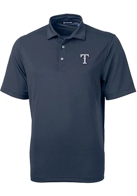 Cutter and Buck Texas Rangers Mens Navy Blue Virtue Short Sleeve Polo