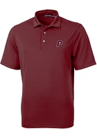 Cutter and Buck Philadelphia Phillies Mens Maroon Virtue Series Short Sleeve Polo