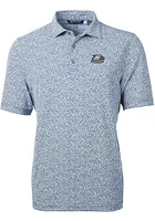 Cutter and Buck Georgia Southern Eagles Mens Navy Blue Virtue Eco Pique Botanical Short Sleeve Pol..