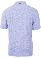 Cutter and Buck SMU Mustangs Mens Virtue Eco Pique Botanical Short Sleeve Polo