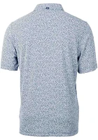 Cutter and Buck Villanova Wildcats Mens Navy Blue Virtue Eco Pique Botanical Short Sleeve Polo