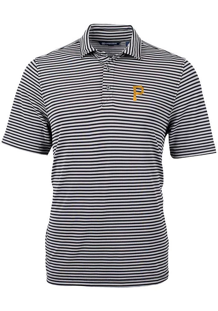 Cutter and Buck Pittsburgh Pirates Mens Black Virtue Version Short Sleeve Polo