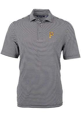 Cutter and Buck Pittsburgh Pirates Mens Black Virtue Version Short Sleeve Polo