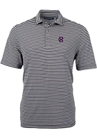 Cutter and Buck Holy Cross Crusaders Mens Virtue Eco Pique Stripe Short Sleeve Polo