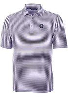 Cutter and Buck Holy Cross Crusaders Mens Virtue Eco Pique Stripe Short Sleeve Polo