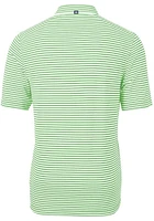 Cutter and Buck Notre Dame Fighting Irish Mens Kelly Green Virtue Eco Pique Stripe Short Sleeve Po..