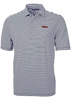 Cutter and Buck UConn Huskies Mens Navy Blue Wordmark Virtue Eco Pique Stripe Short Sleeve Polo