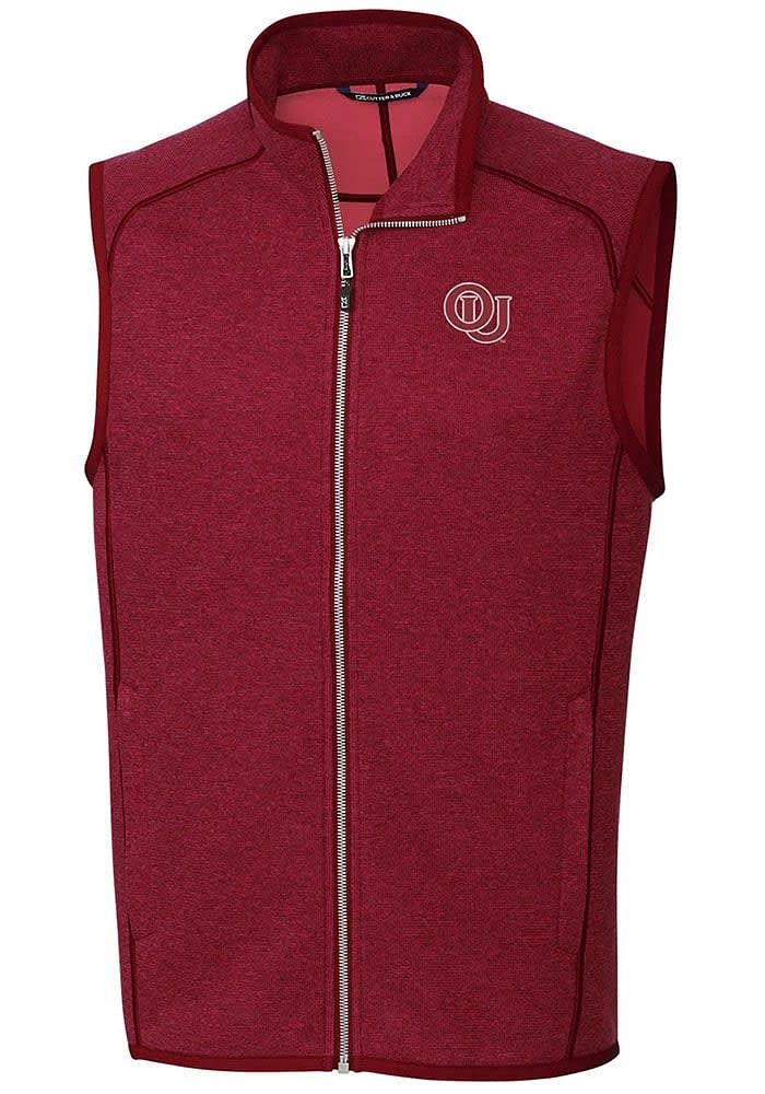 Cutter and Buck Oklahoma Sooners Mens Red Mainsail Sleeveless Jacket