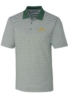 Cutter and Buck Notre Dame Fighting Irish Mens Green Forge Tonal Stripe Short Sleeve Polo