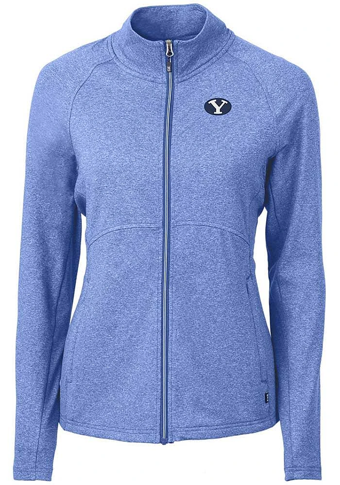 Cutter and Buck BYU Cougars Womens Blue Adapt Eco Knit Light Weight Jacket