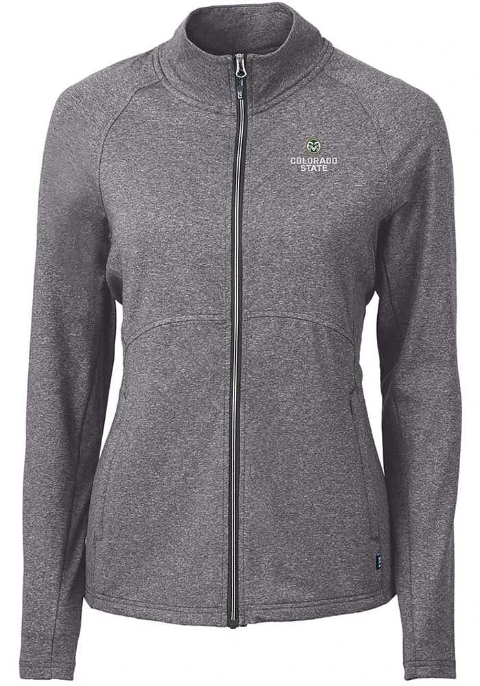 Cutter and Buck Colorado State Rams Womens Black Adapt Eco Knit Light Weight Jacket