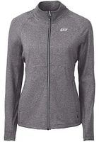 Cutter and Buck Eastern Kentucky Colonels Womens Black Adapt Eco Knit Light Weight Jacket
