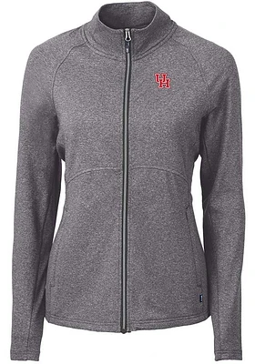 Cutter and Buck Houston Cougars Womens Black Adapt Eco Knit Light Weight Jacket