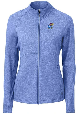 Cutter and Buck Kansas Jayhawks Womens Adapt Eco Knit Light Weight Jacket