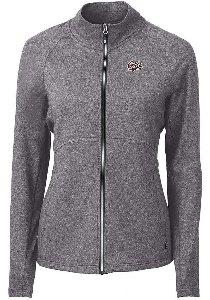 Cutter and Buck Montana Grizzlies Womens Black Adapt Eco Knit Light Weight Jacket