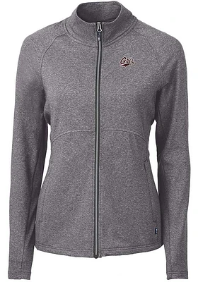 Cutter and Buck Montana Grizzlies Womens Black Adapt Eco Knit Light Weight Jacket