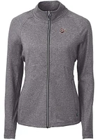 Cutter and Buck Montana Grizzlies Womens Black Adapt Eco Knit Light Weight Jacket