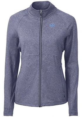 Cutter and Buck North Carolina Tar Heels Womens Navy Blue Adapt Eco Knit Light Weight Jacket