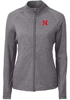 Womens Nebraska Cornhuskers Cutter and Buck Adapt Eco Knit Light Weight Jacket