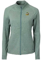 Womens Oregon Ducks Green Cutter and Buck Adapt Eco Knit Light Weight Jacket