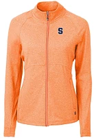 Cutter and Buck Syracuse Orange Womens Adapt Eco Knit Light Weight Jacket