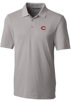 Cutter and Buck Cincinnati Reds Mens Forge Stretch Short Sleeve Polo