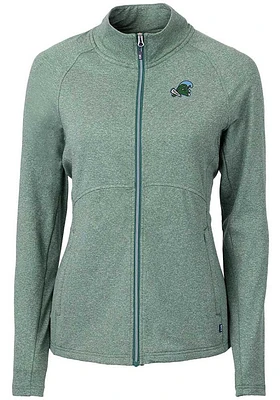 Cutter and Buck Tulane Green Wave Womens Adapt Eco Knit Light Weight Jacket