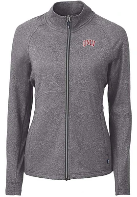 Cutter and Buck UNLV Runnin Rebels Womens Black Adapt Eco Knit Light Weight Jacket