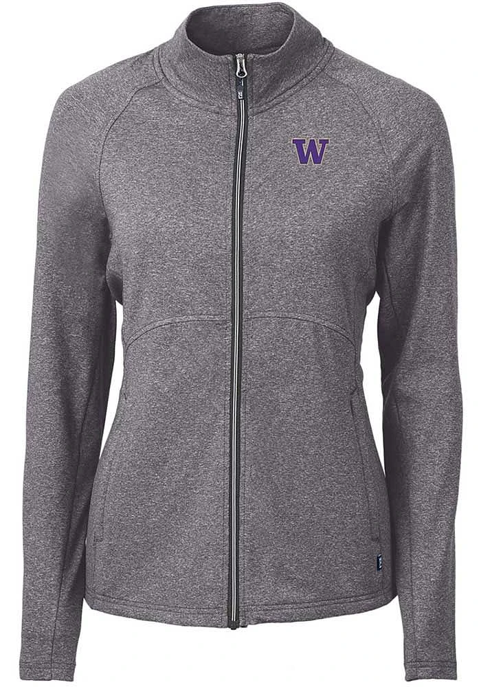 Womens Washington Huskies Cutter and Buck Adapt Eco Knit Light Weight Jacket