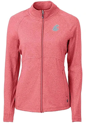 Cutter and Buck Washington State Cougars Womens Adapt Eco Knit Light Weight Jacket