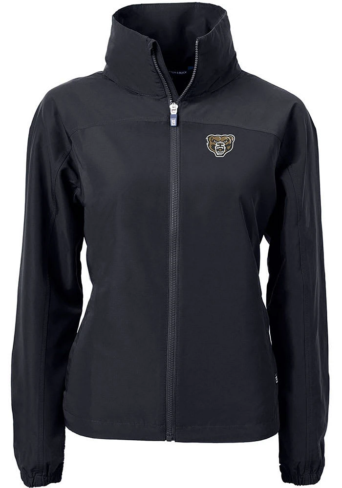 Cutter and Buck Oakland University Golden Grizzlies Womens Black Charter Eco Light Weight Jacket